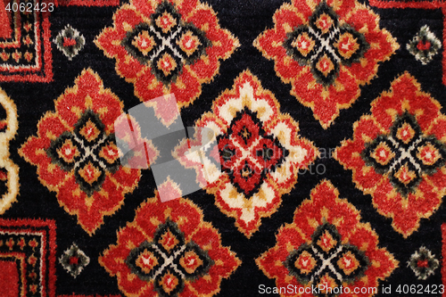 Image of  pattern on woolen carpet