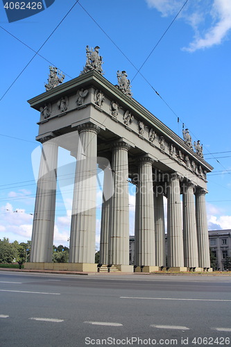 Image of View of the Triumphal Arch in St. Petersburg 