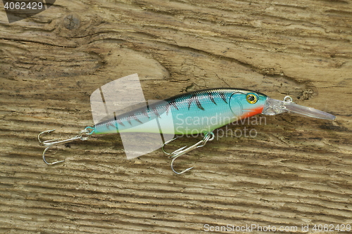 Image of  striped wobbler bait for fishing