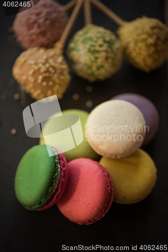 Image of French colorful macarons