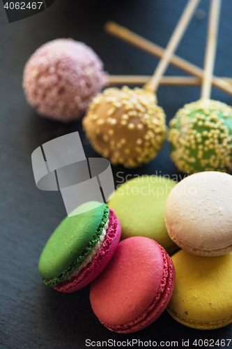 Image of French colorful macarons