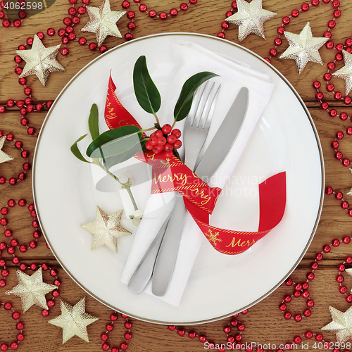 Image of Christmas Decorative Table Setting