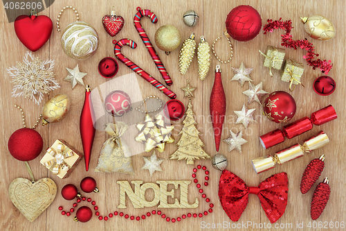 Image of Red and Gold Christmas Decorations