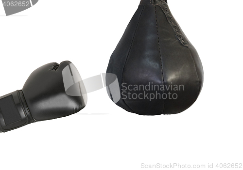 Image of Boxing glove and a punching bag