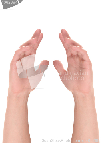 Image of Two hand, keeping safe