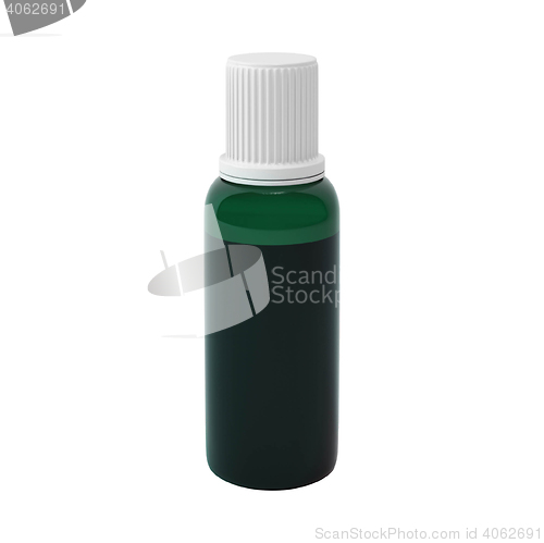 Image of essential oil package isolated