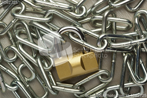 Image of Chain and padlock