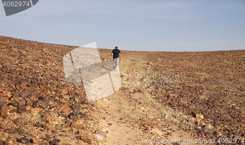 Image of Wide angle panorama of Desert landscape