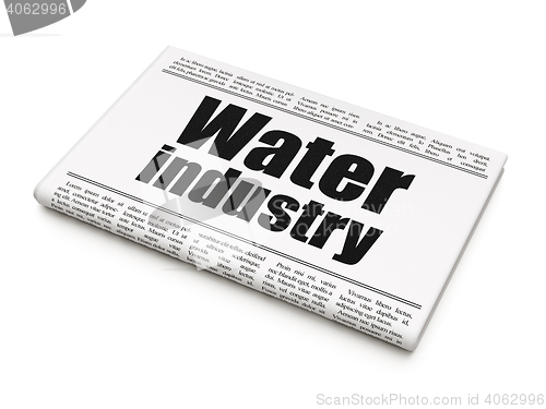 Image of Industry concept: newspaper headline Water Industry