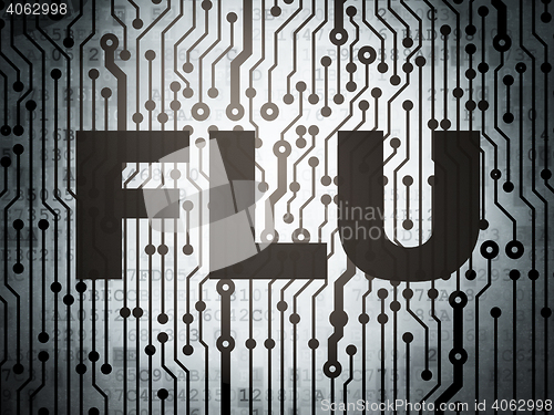 Image of Healthcare concept: circuit board with Flu