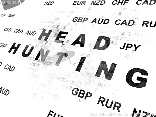 Image of Business concept: Head Hunting on Digital background