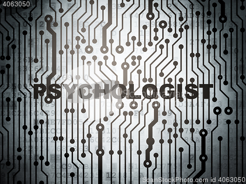 Image of Medicine concept: circuit board with Psychologist