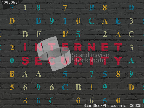 Image of Security concept: Internet Security on wall background