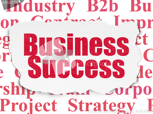 Image of Finance concept: Business Success on Torn Paper background