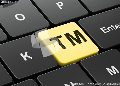 Image of Law concept: Trademark on computer keyboard background