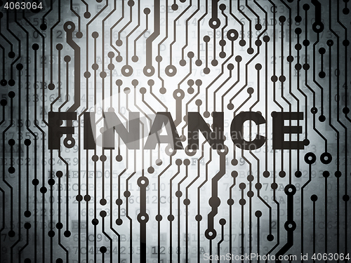 Image of Finance concept: circuit board with Finance