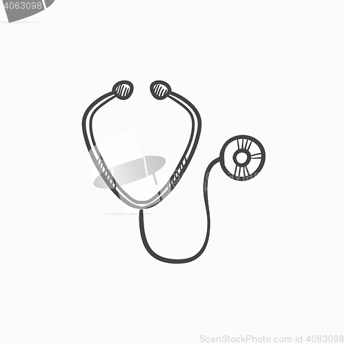 Image of Stethoscope sketch icon.