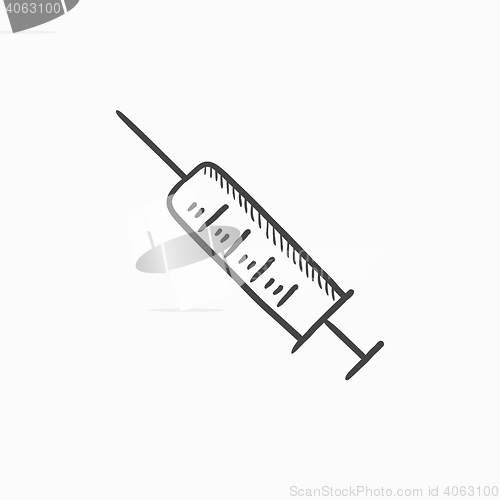 Image of Syringe sketch icon.