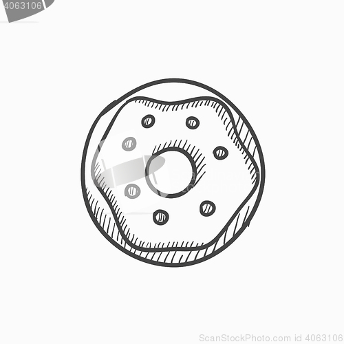 Image of Doughnut sketch icon.