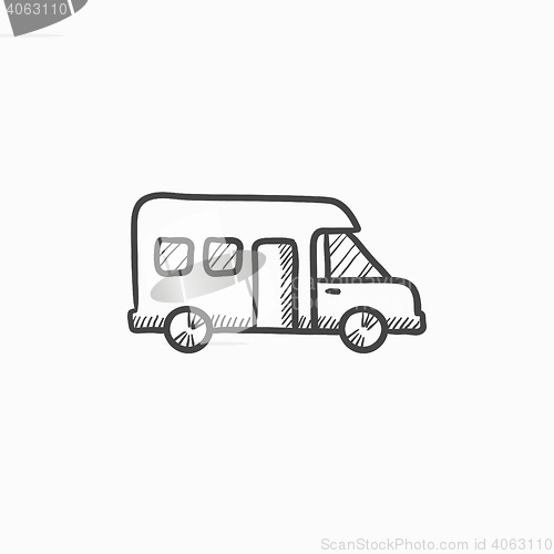 Image of Motorhome sketch icon.