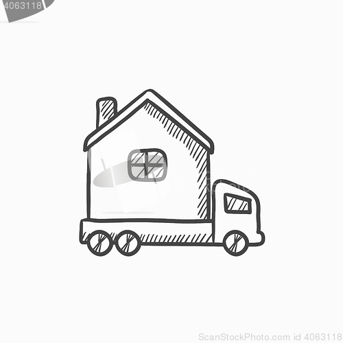 Image of Motorhome sketch icon.