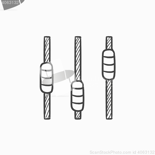 Image of Sound mixer console sketch icon.