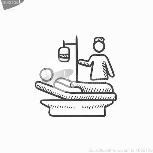 Image of Nursing care sketch icon.