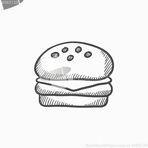 Image of Hamburger sketch icon.