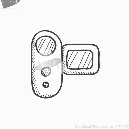 Image of Digital video camera sketch icon.