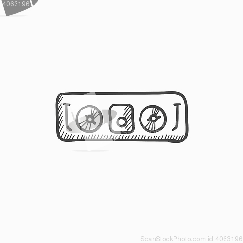 Image of DJ console sketch icon.