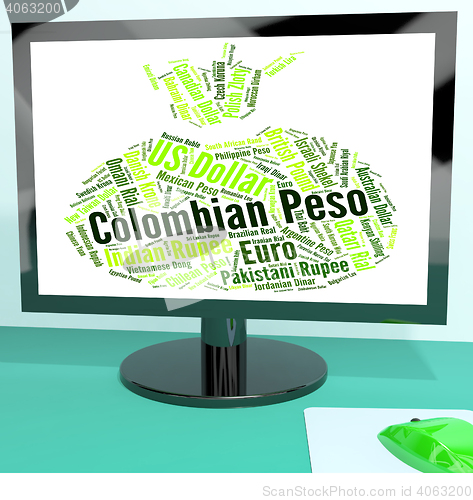 Image of Colombian Peso Indicates Currency Exchange And Currencies