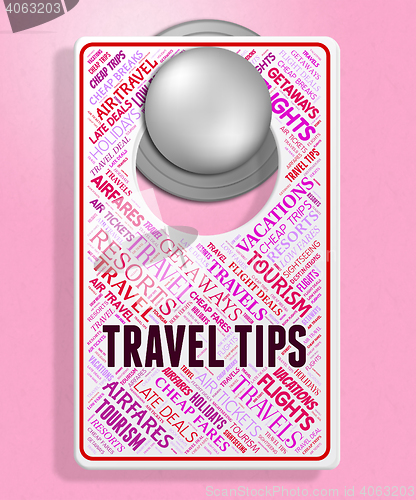 Image of Travel Tips Indicates Signs Tours And Hints