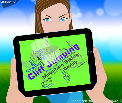 Image of Cliff Jumping Means Words Word And Cliffs