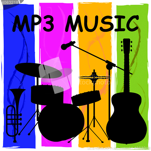 Image of Mp3 Music Showing Melody Listening And Sound Track