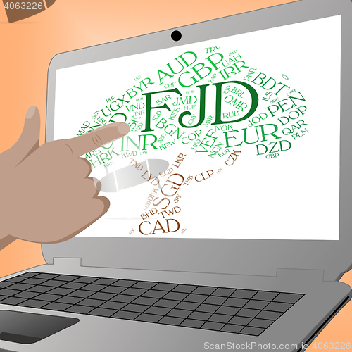 Image of Fjd Currency Represents Foreign Exchange And Broker