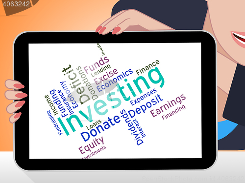 Image of Investing Word Indicates Return On Investment And Growth