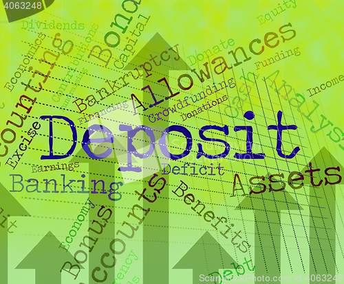 Image of Deposit Word Means Part Payment And Advance