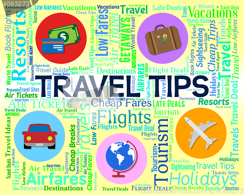 Image of Travel Tips Represents Getaway Journeys And Holiday