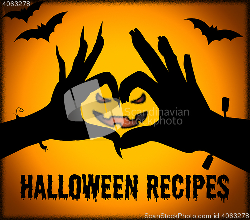 Image of Halloween Recipes Represents Trick Or Treat And Cooking