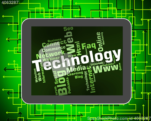 Image of Technology Word Shows Digital Technologies And High-Tech