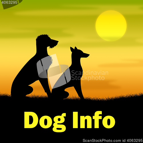 Image of Dog Info Indicates Dogs Canine And Landscape