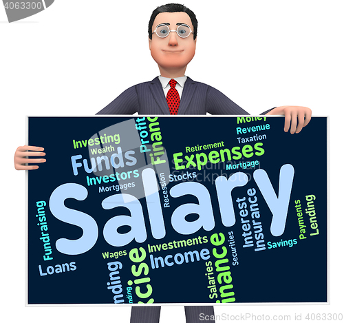 Image of Salary Word Indicates Pay Salaries And Employees