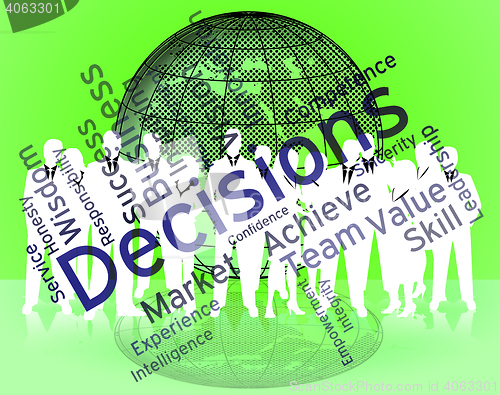 Image of Decision Words Indicates Choice Choices And Deciding