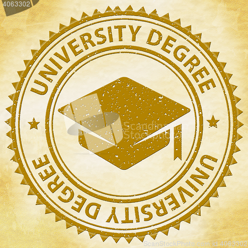 Image of University Degree Represents Tutoring Qualification And Educating