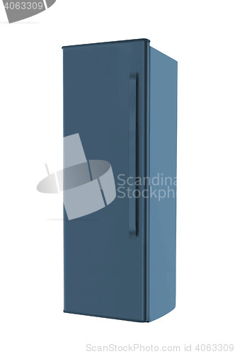 Image of Steel fridge isolated