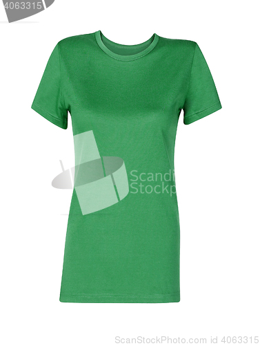 Image of Green shirt siolated on white