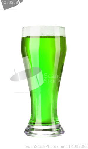 Image of green beer isolated on white
