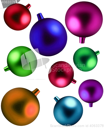 Image of colorful christmas bulbs 