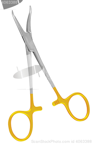 Image of Small manicure scissors steel with gold handles