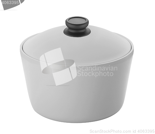 Image of big stainless steel saucepan